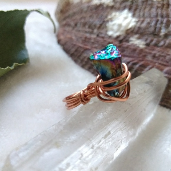 Zoey Zoso Jewelry - Boho Ring - Quartz Ring - Copper Ring